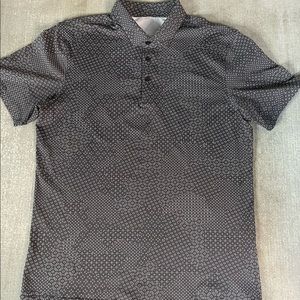 Lululemon Men's Propel Polo M Medium Camo Grey White Short Sleeve Shirt NWOT